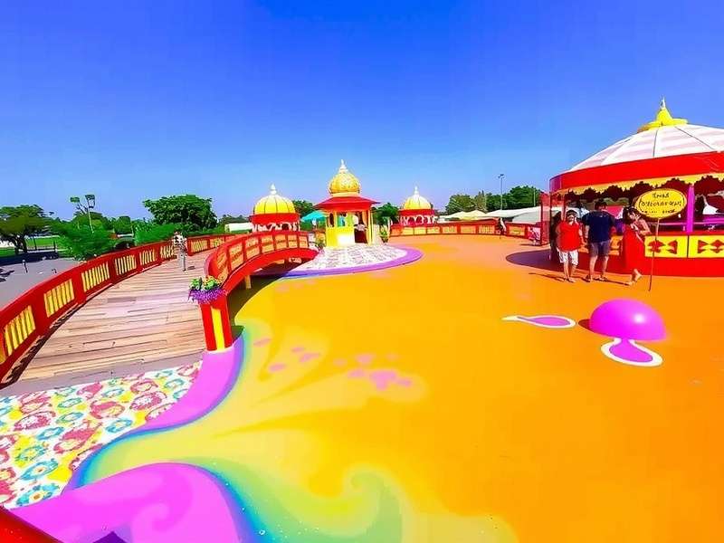 Indian Tropical Aqua Fun - Holi Special Event Indian Tropical Aqua Fun Holi event with colorful water and gulal-themed rides